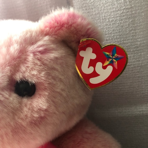 TY Beanie Buddy - Mint Condition Romance Bear - 2001 Retired - With tags - Picture 6 of 7
